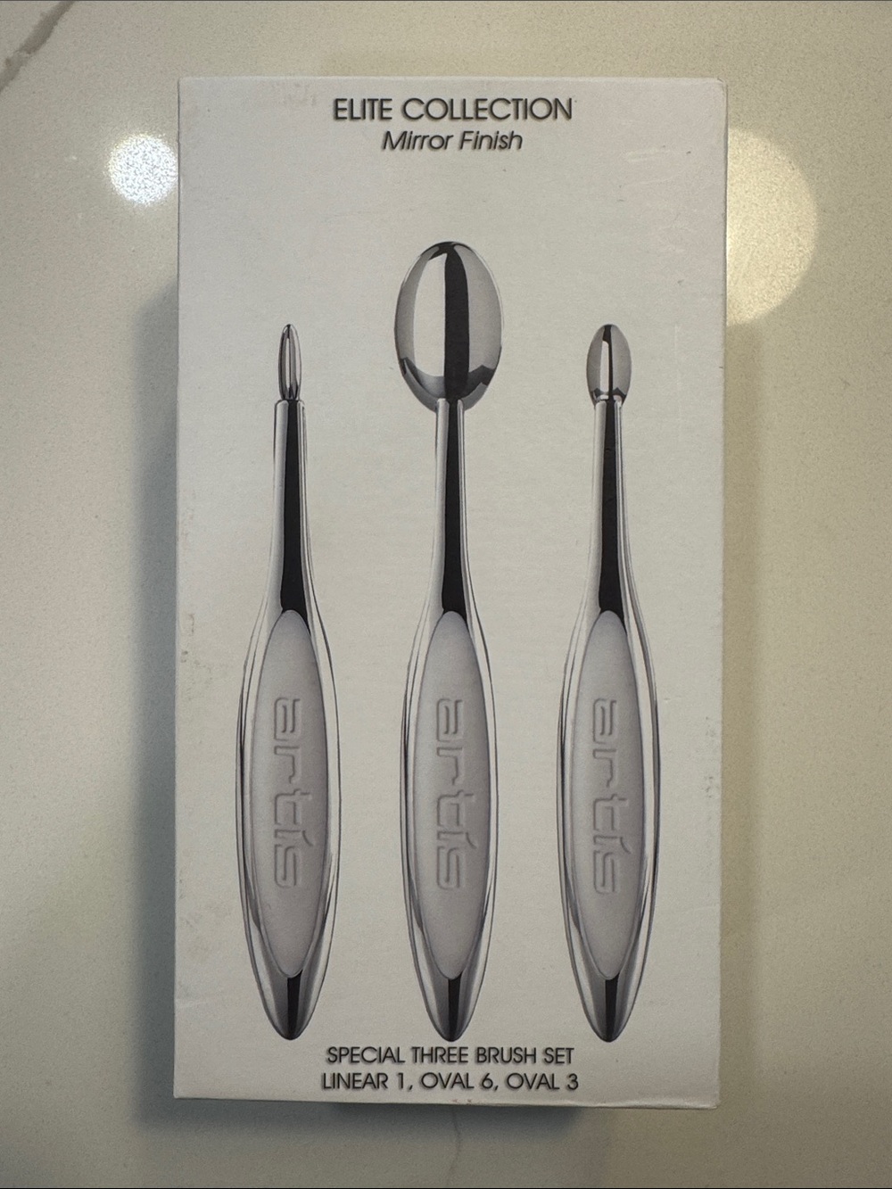 Artis - Elite Collection Mirror Finish Special Three Brush Set - Silver & White